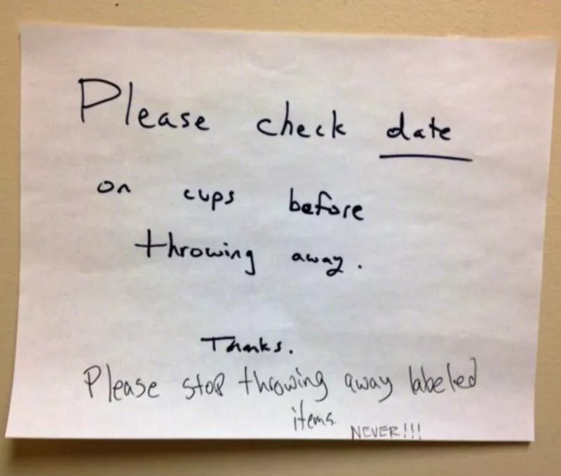 Note to staff