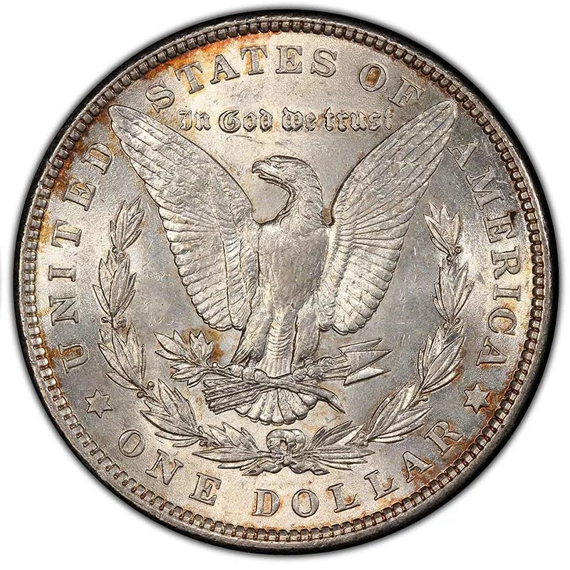 1901 Double Die Reverse “Shifted Eagle” Morgan Silver Dollar back