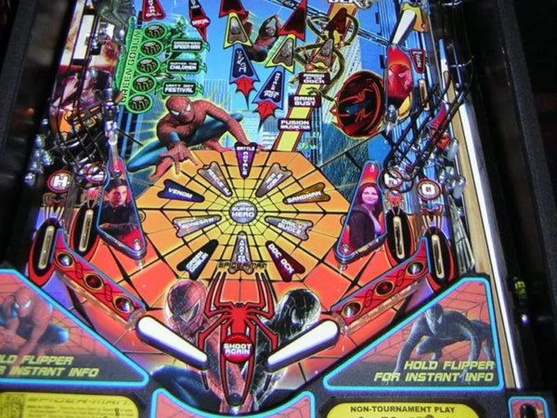 Spiderman pinball machine