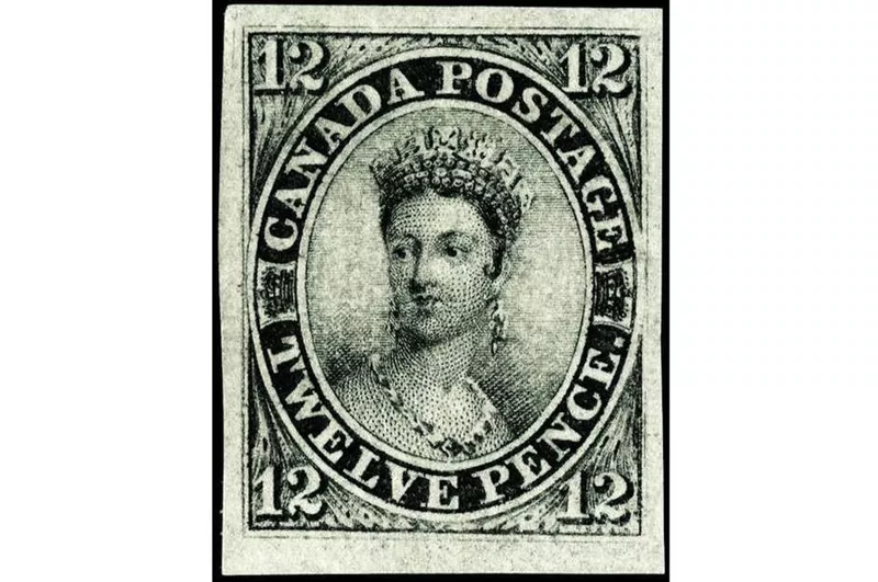 Canada 1851                                                                                                                                                         12d Black Empress