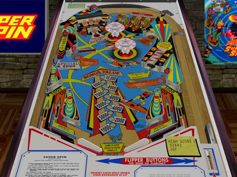 Super Spin pinball machine