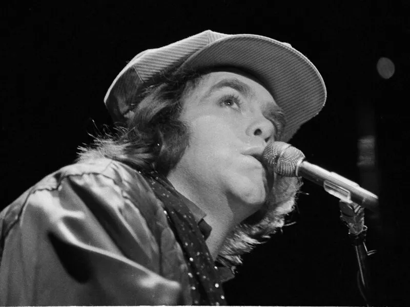 Elton John during his first concert in the Soviet Union in May 1979