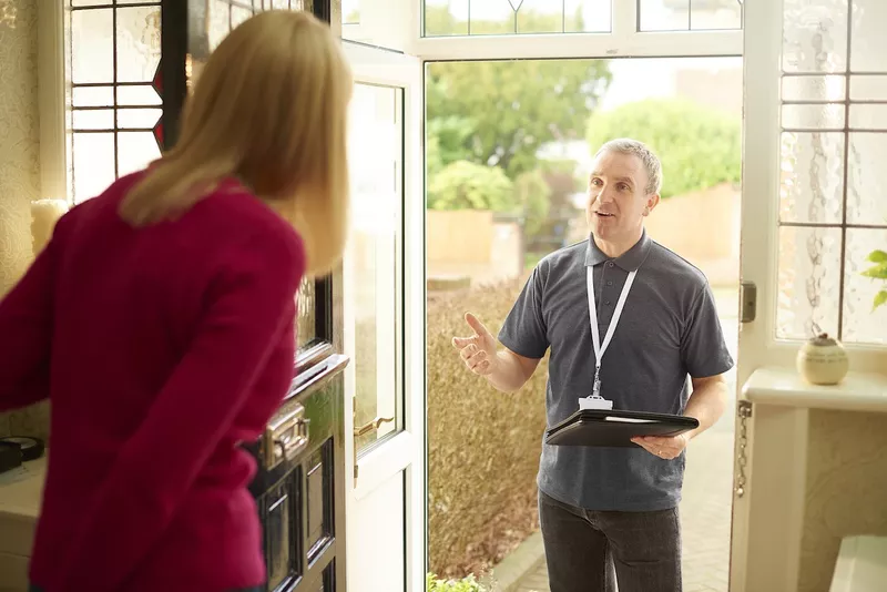 Door-to-door salesperson